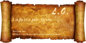 Lajbiczjer Oros névjegykártya